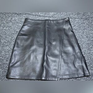 NWT Hollister Ultra High Rise Faux Leather Black Mini Skirt